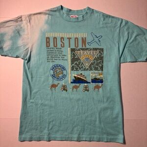 Vtg Boston Travel Wear Souvenir Tourist 90’s Single Stitch Tee Jays T-shirt XL